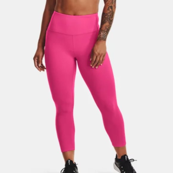 Under Armour UA Meridian Crop Leggings 1355915-634 Pink Women's Small Tall - Picture 1 of 7